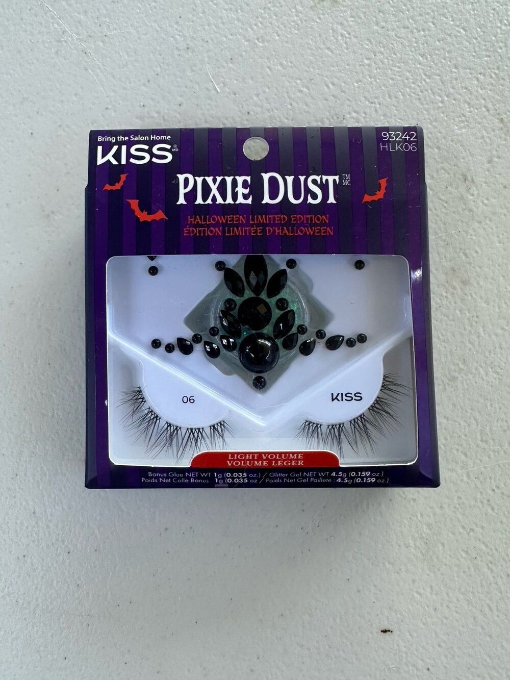 NWT Kiss Pixie Dust Halloween Limited Edition Glitter Gel Jewel Stickers Lashes